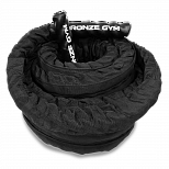 Канат тренировочный BRONZE GYM 3.8см.х12м.,9кг. (с защитным рукавом)
